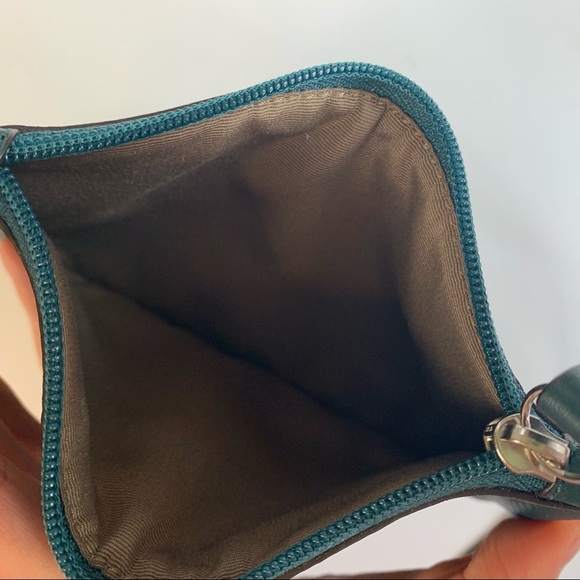 BOGO‼️ Auth Coach pouch wristlet forest green suede - Picture 8 of 16